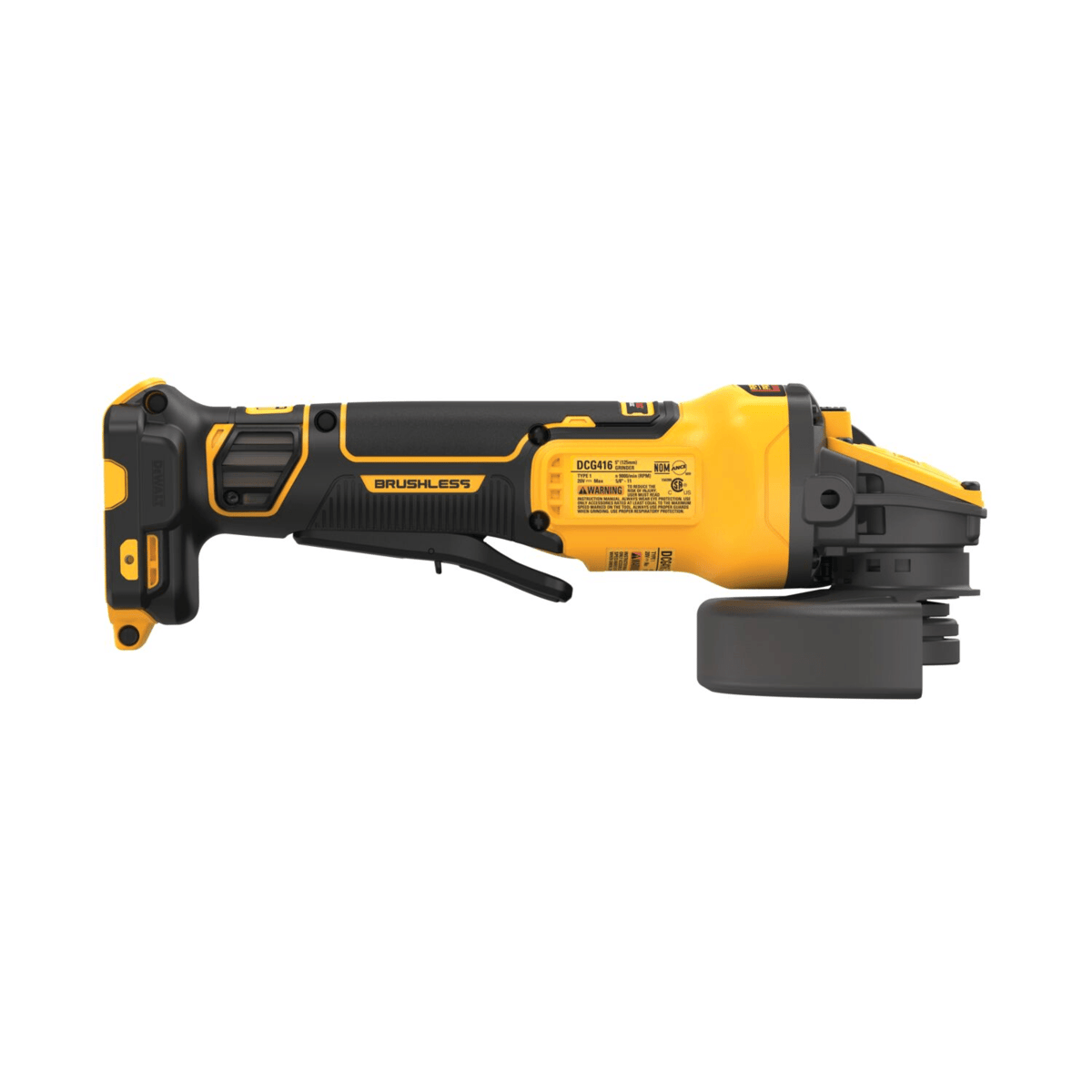 DEWALT 20V MAX Brushless Cordless Paddle Switch Angle Grinder, 4-1/2" to 5", Tool Only