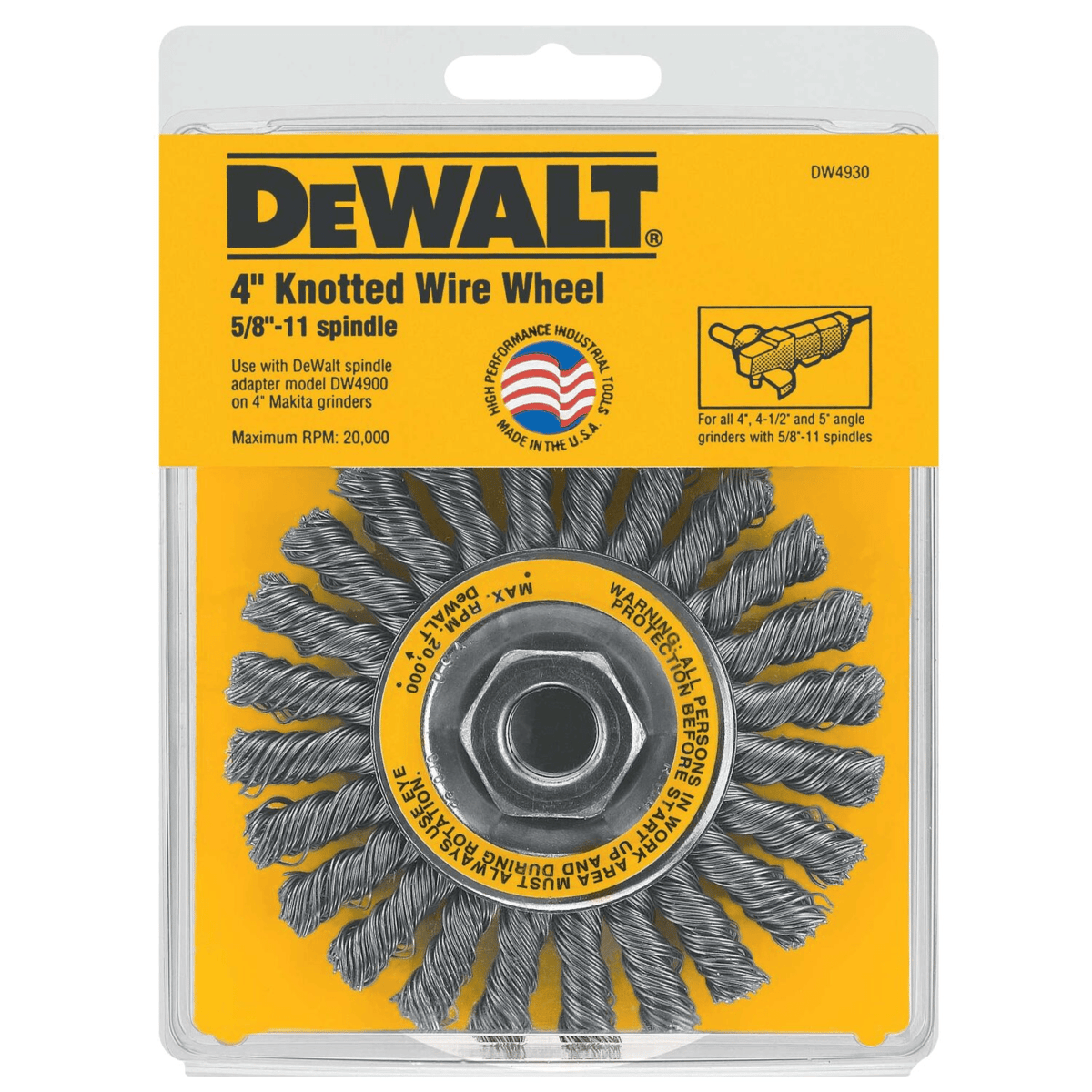 DEWALT Cable Twist Knotted Wheel, Carbon