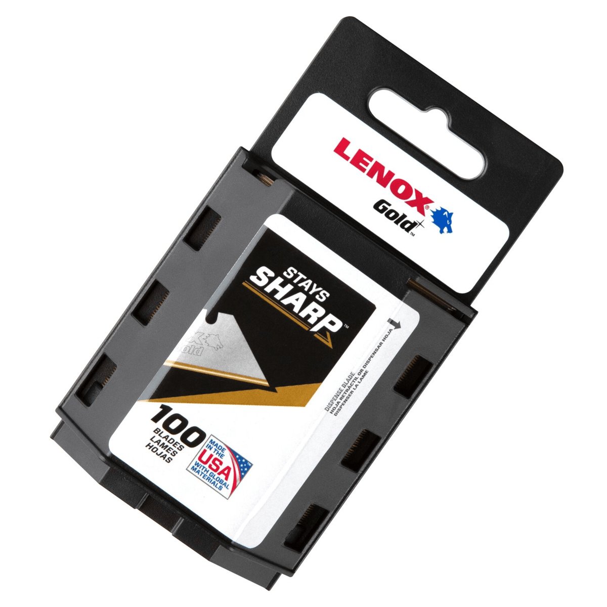 LENOX GOLD Utility Knife Blades, Titanium-Coated, 100/Pack