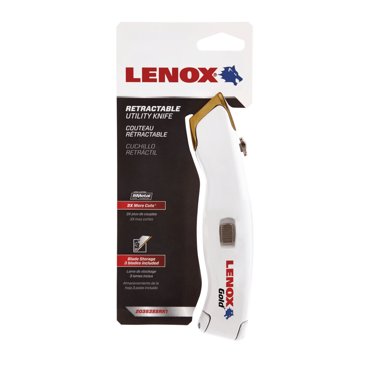 LENOX Tools Gold Quick-Change Retractable Utility Knife