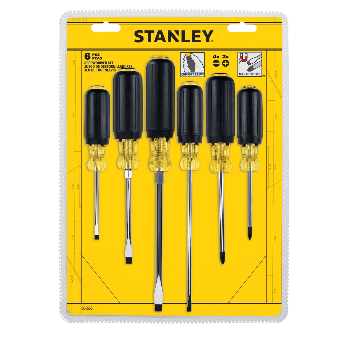 STANLEY 6-Piece Vinyl Grip Screwdriver Set