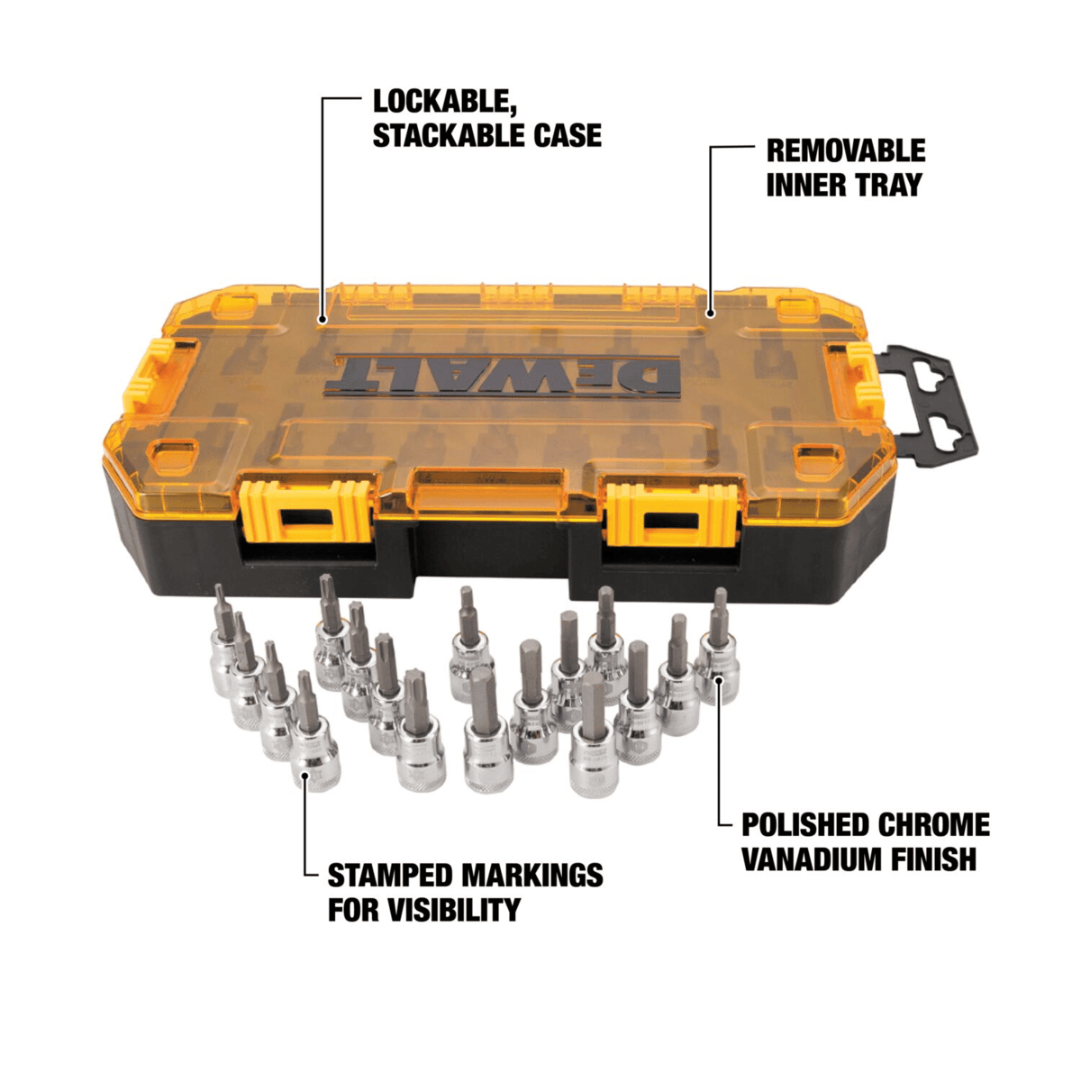 DEWALT 17-Piece 3/8" Drive Bit Socket Set