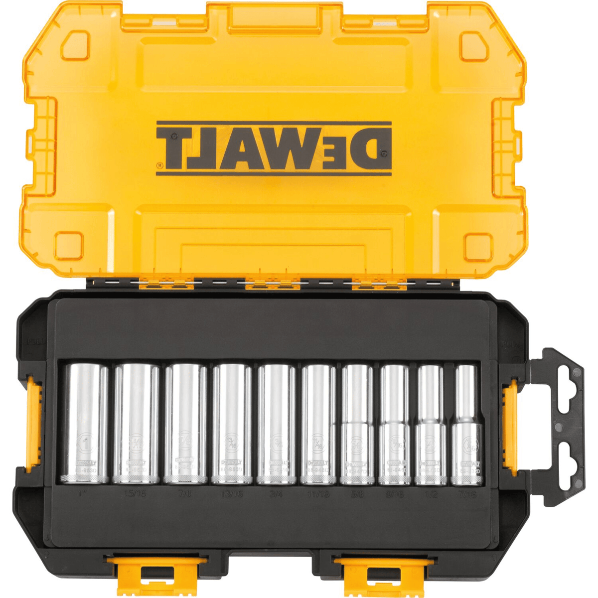 DEWALT 10-Piece 1/2" Drive Standard Deep Socket Set