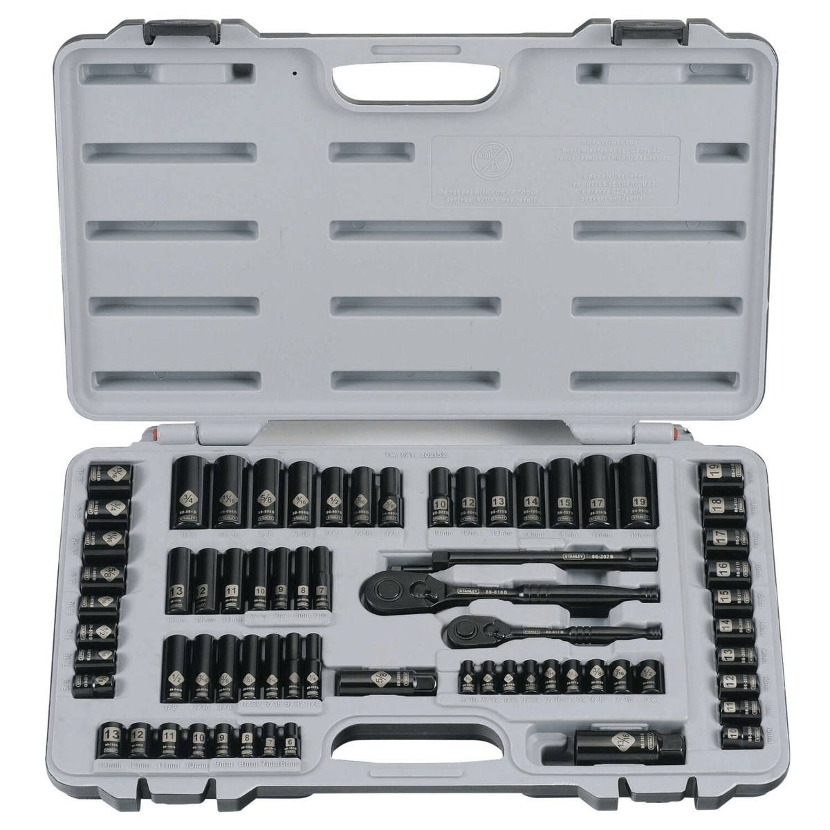 STANLEY 69-Piece Black Chrome Socket Set