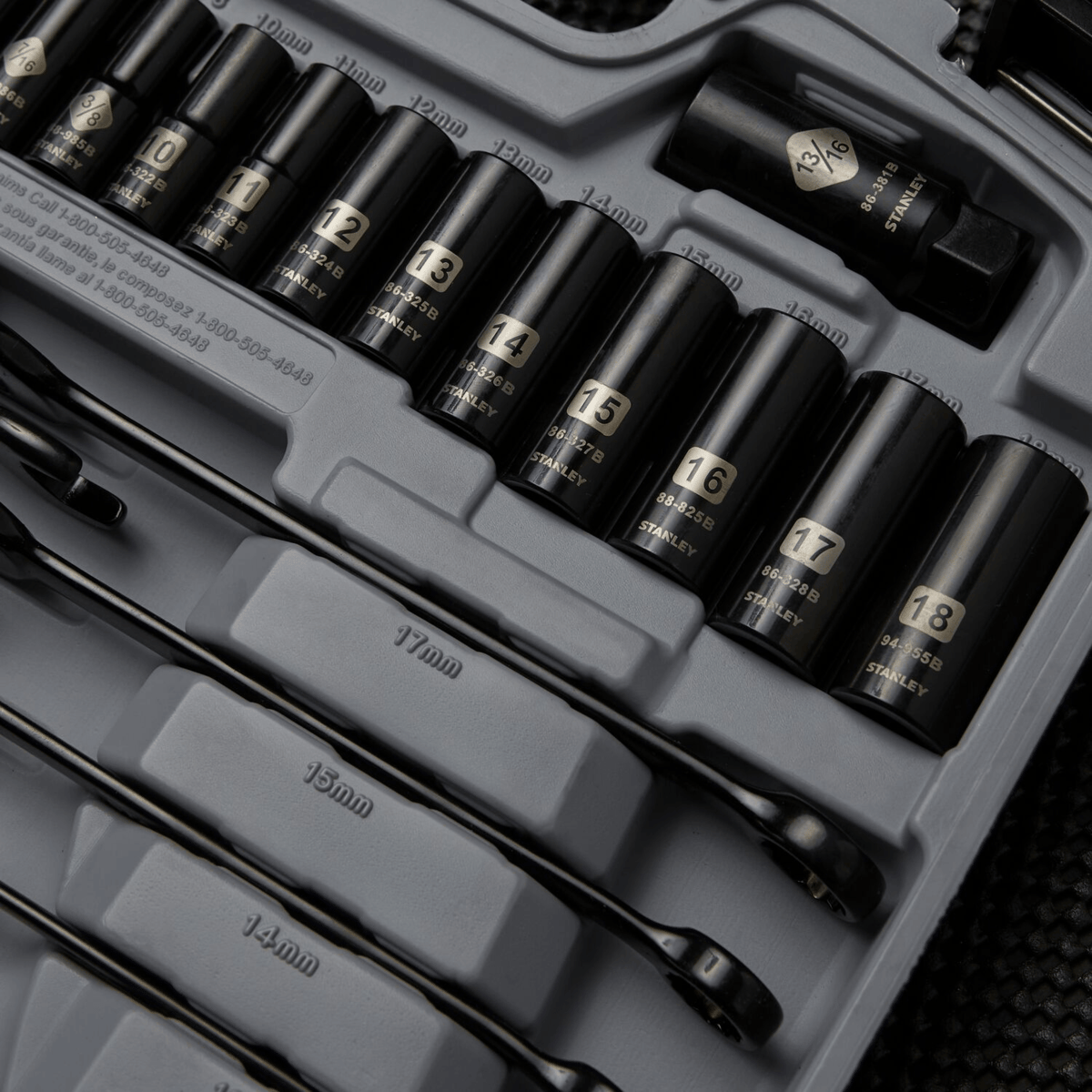 STANLEY 99-Piece Black Chrome Socket Set