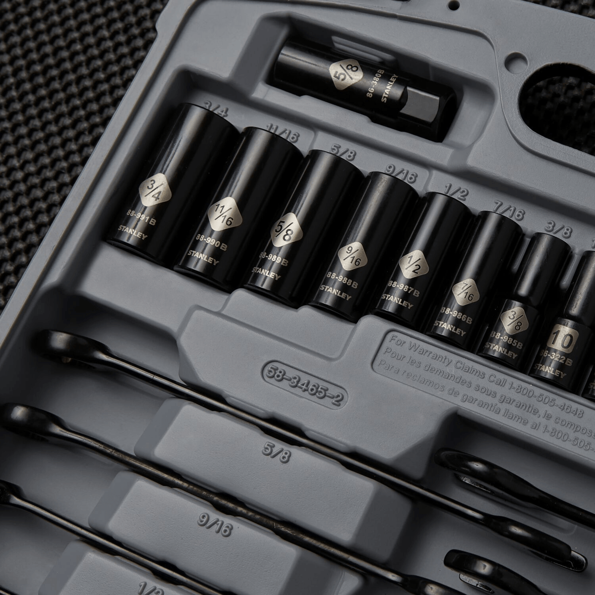 STANLEY 99-Piece Black Chrome Socket Set