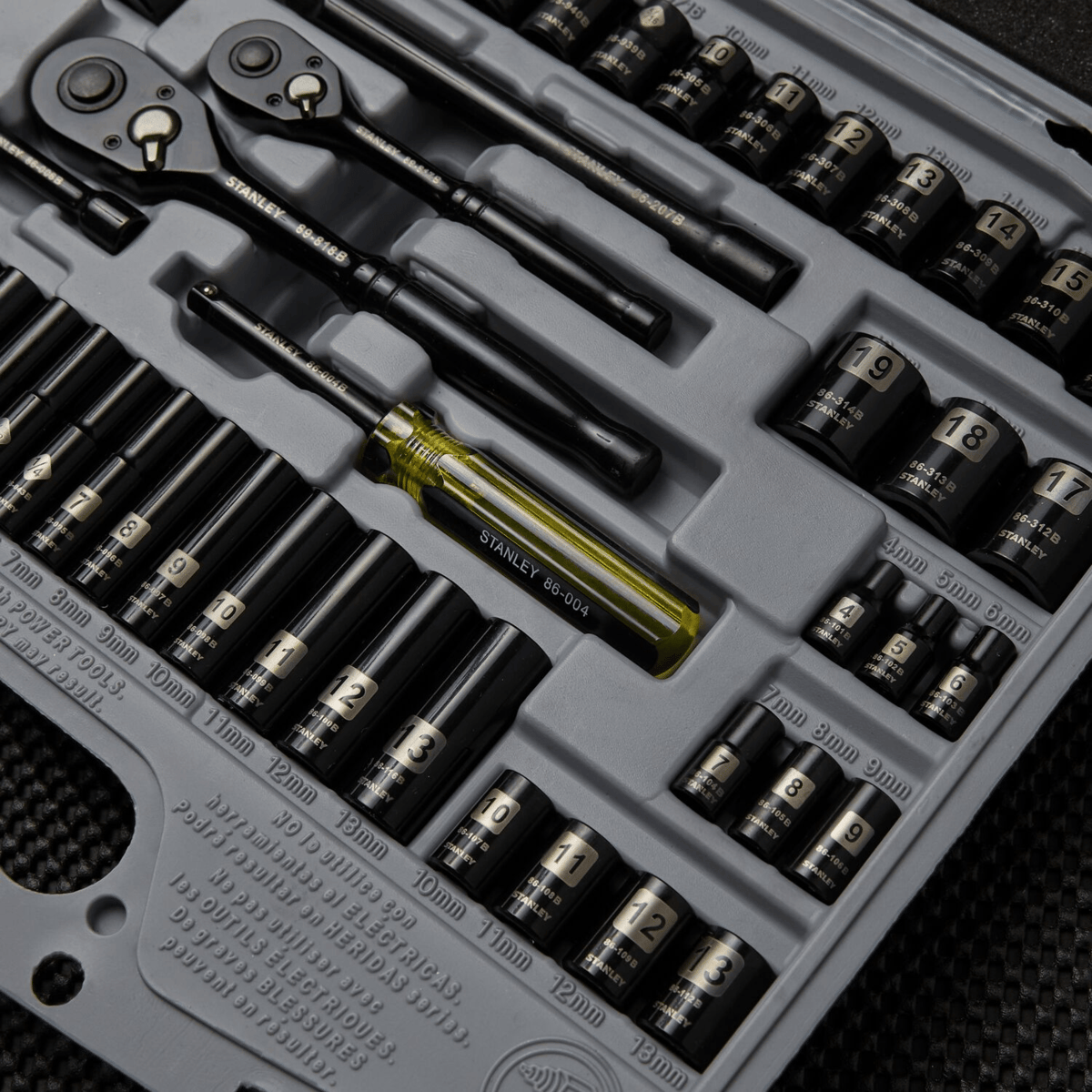 STANLEY 99-Piece Black Chrome Socket Set