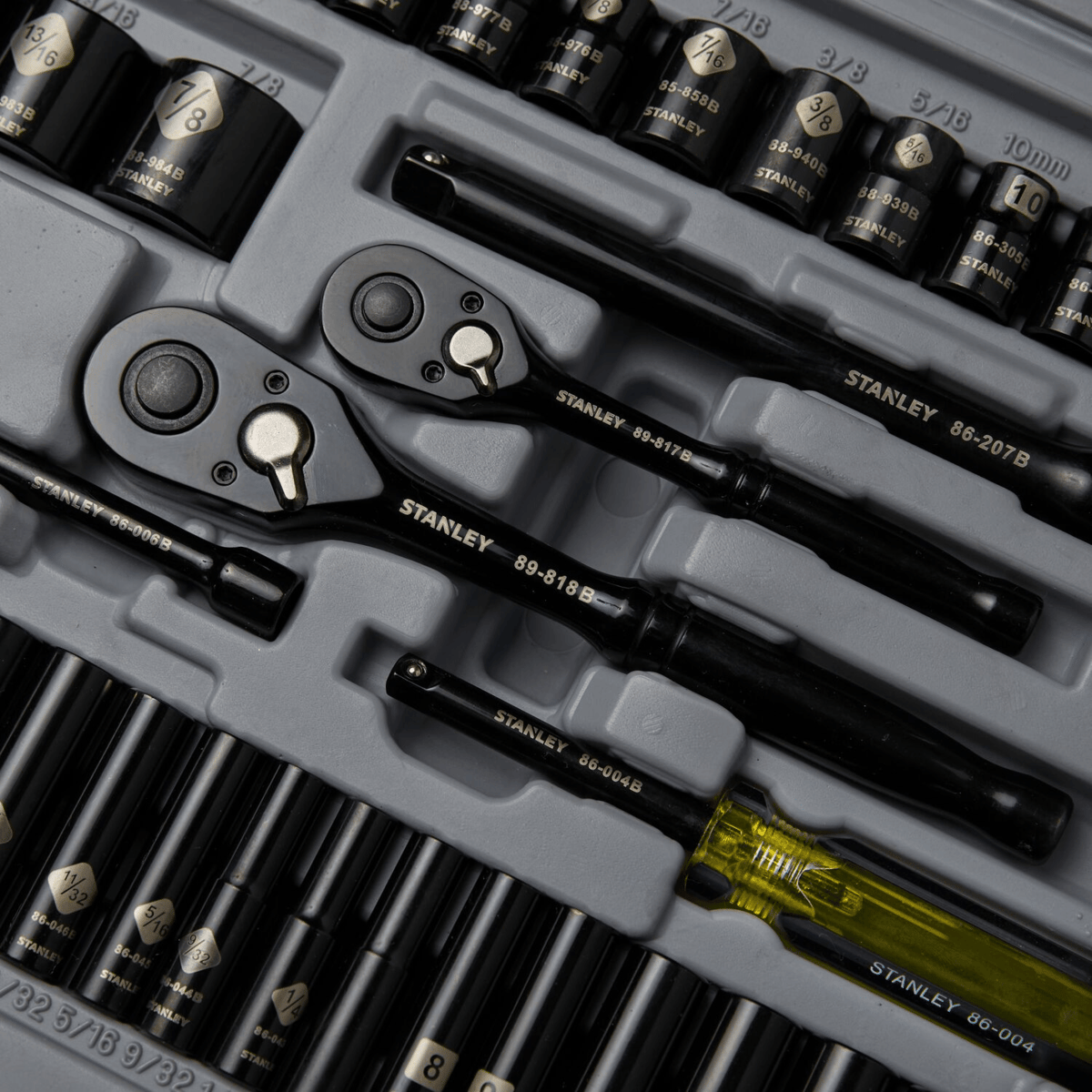 STANLEY 99-Piece Black Chrome Socket Set