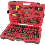 STANLEY FATMAX 1/4", 3/8" & 1/2" Drive 179-Piece Matte Black Chrome Mechanics Tool Set