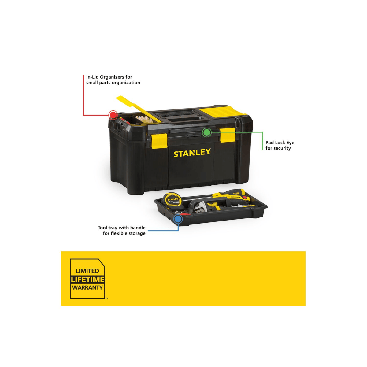 STANLEY ESSENTIAL Toolbox, 19"