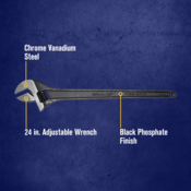 IRWIN Vise-Grip Adjustable Wrench, 24"