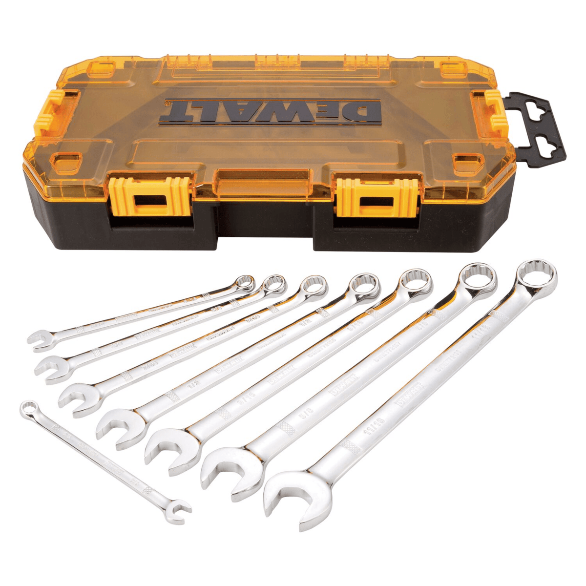 DEWALT TOUGH BOX Standard 8-Piece Combination Wrench Set
