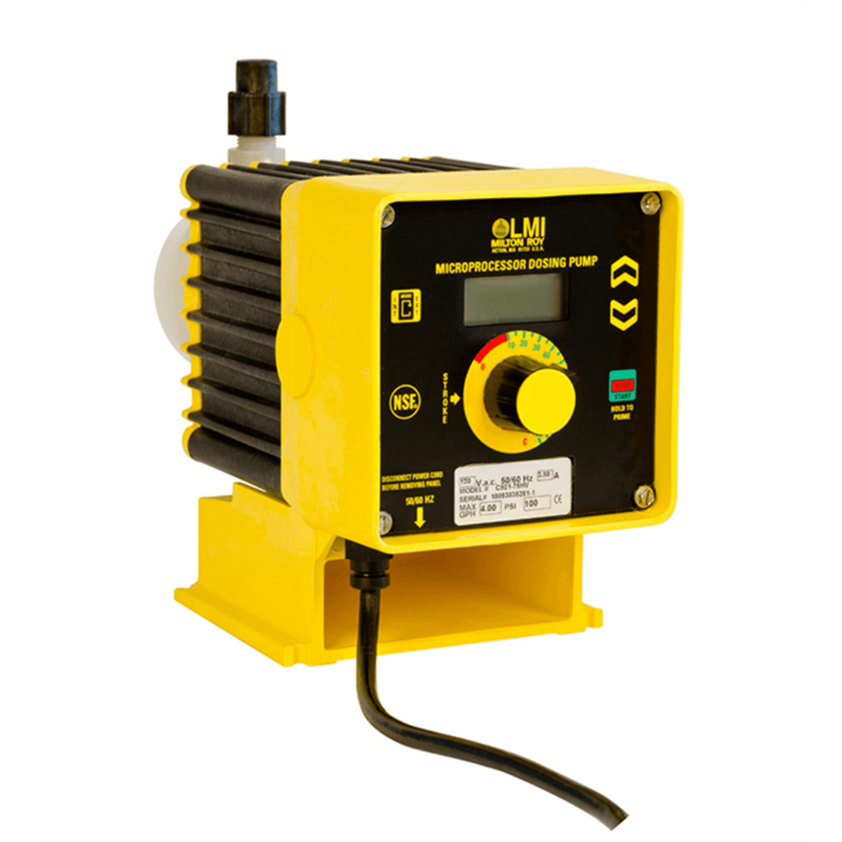 LMI C9 Pump, High-Viscosity Head, 192 GPD, 60 PSI, C931-25HV, Polymer