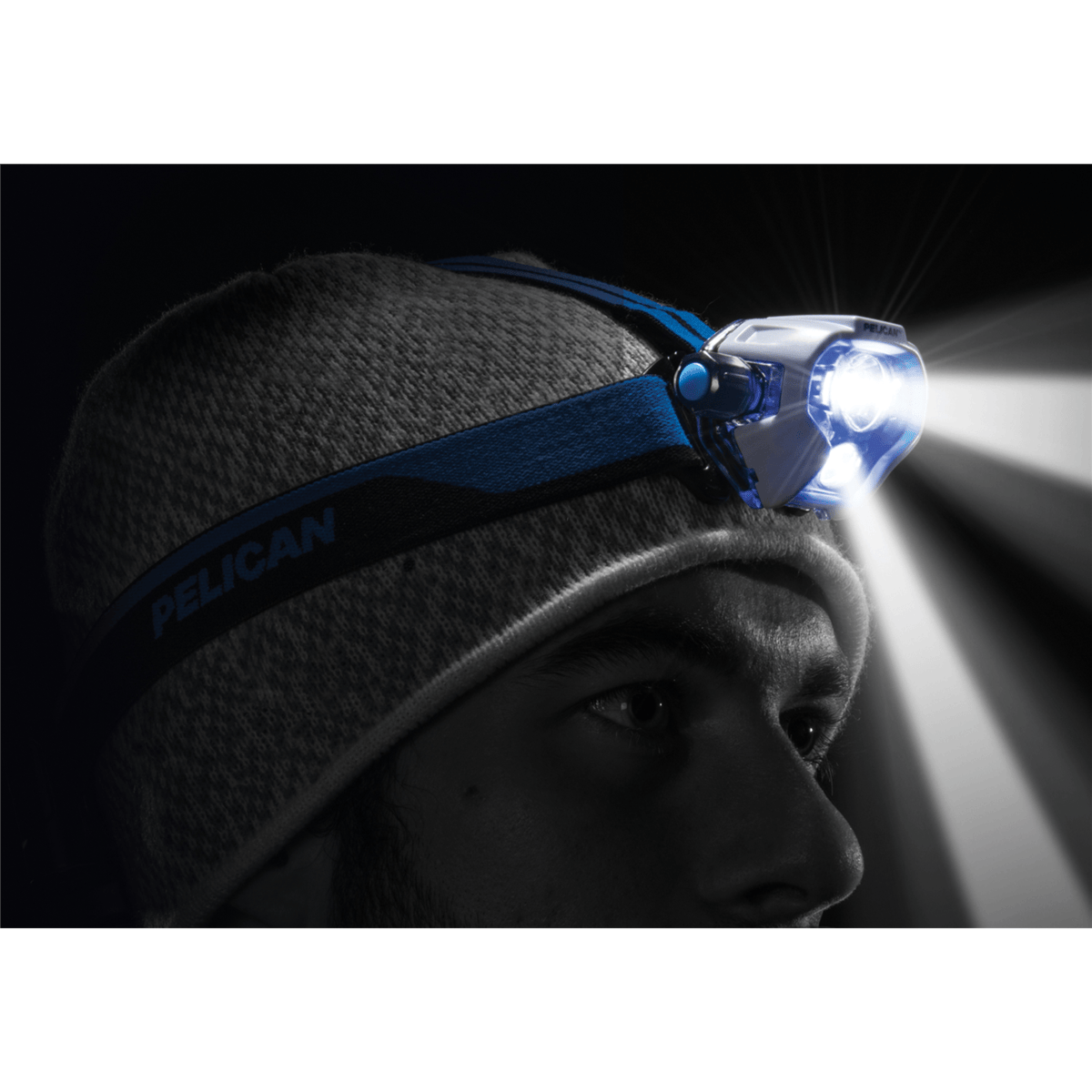 Pelican™ 2780R Rechargeable Headlamp, 3 interchangeable Covers (Black, White, Photoluminescent)