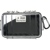 Pelican™ 1050 Micro Case, Interior: 8 x 5.1 x 3.1 in, Clear, Black