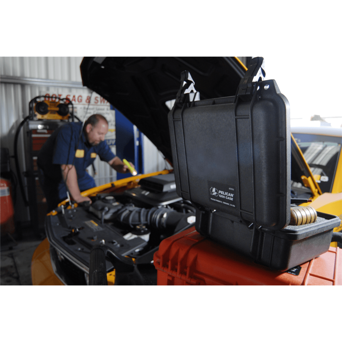 Pelican™ 1200 Protector Case with Foam, Interior: 9.3 x 7.1 x 4.1 in, Black