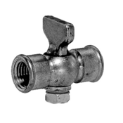 Weksler Tee Handle Gauge Cock, Brass, 1/4" Female Connections, 125 psi A10