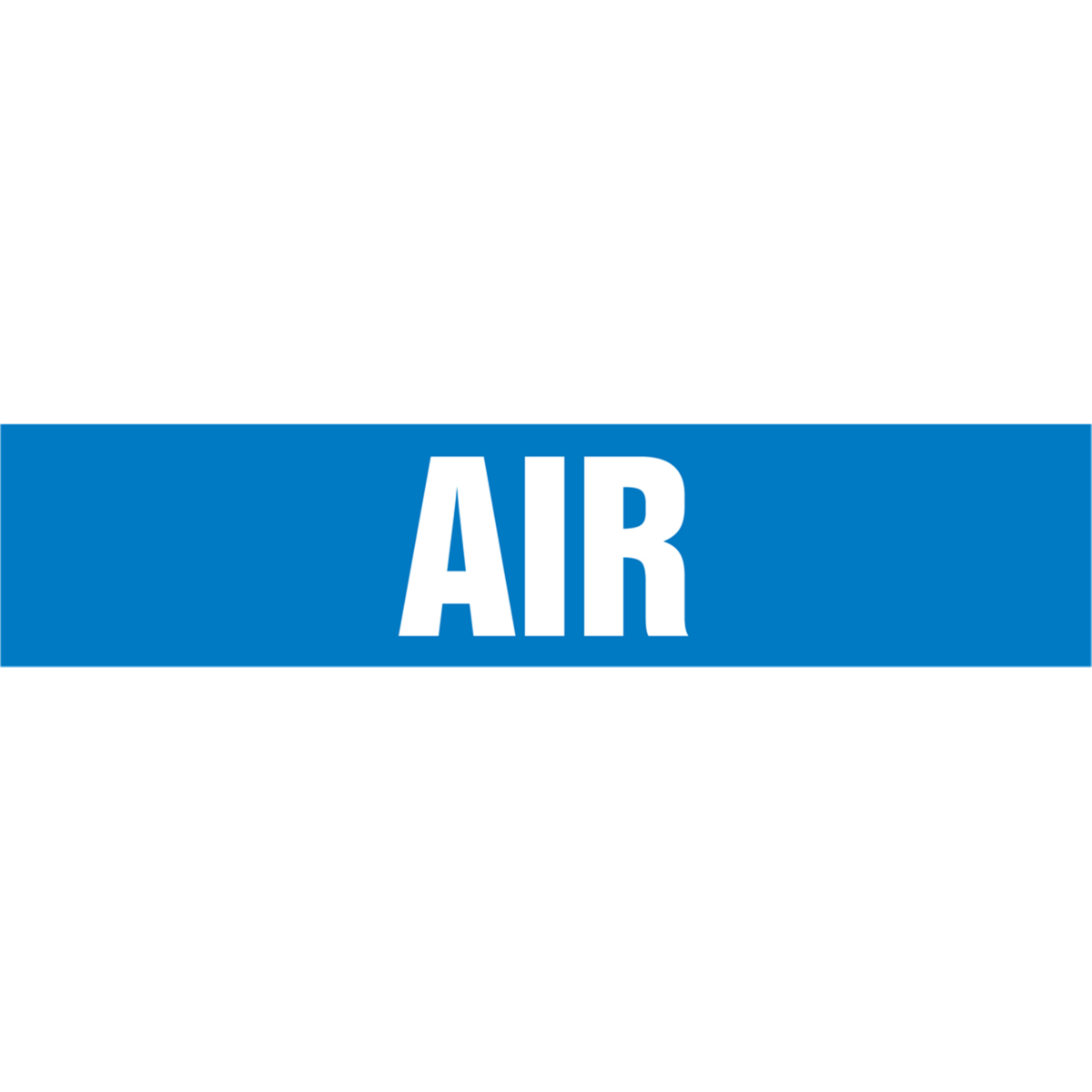 Self-Stick Pipe Marker, Air, 8" To 10" Pipe Dia., Vinyl, Wht/Blue, RPK123SSH