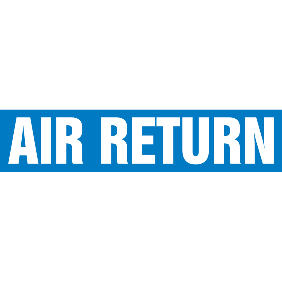 Self Stick Pipe Marker - Air Return, Outside Dia. 8" - 10", Wht/Blue, RPK125SSH