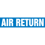 Self Stick Pipe Marker - Air Return, Outside Dia. 8" - 10", Wht/Blue, RPK125SSH
