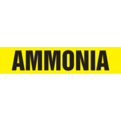 Self Stick Pipe Marker 4 X 24 In - Ammonia, Outside Dia. 8" - 10", RPK137SSH