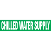 Self-Stick Pipe Marker, Chilled Water Supply, 8" To 10" Pipe Dia., Vinyl, Wht/Grn, RPK203SSH