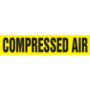 Self-Stick Pipe Marker, Compressed Air, 8" To 10" Pipe Dia., Vinyl, Blk/Ylw, RPK225SSH