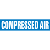 Self-Stick Pipe Marker, Compressed Air, 8" To 10" Pipe Dia., Vinyl, Wht/Blue 4 X 24, RPK227SSH