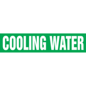 Self Stick Pipe Marker - Cooling Water, Outside Dia. 8" To 10", RPK247SSH