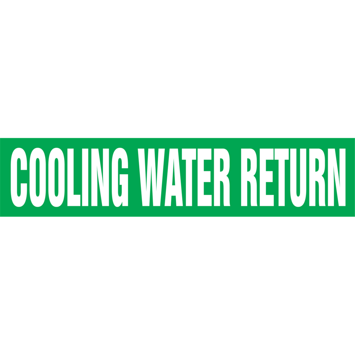 Self Stick Pipe Marker - Cooling Water Return, Outside Dia. 8" - 10", RPK249SSH