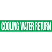 Self Stick Pipe Marker - Cooling Water Return, Outside Dia. 8" - 10", RPK249SSH
