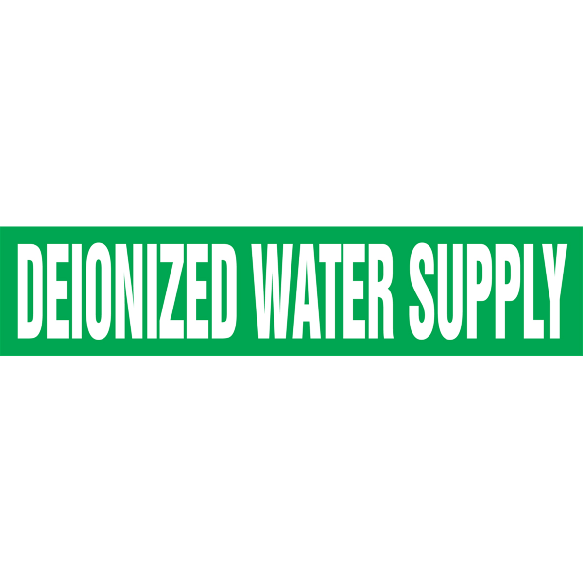 Self Stick Pipe Marker - Deionized Water Supply, Outside Dia. 8" - 10", RPK257SSH