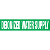Self Stick Pipe Marker - Deionized Water Supply, Outside Dia. 8" - 10", RPK257SSH