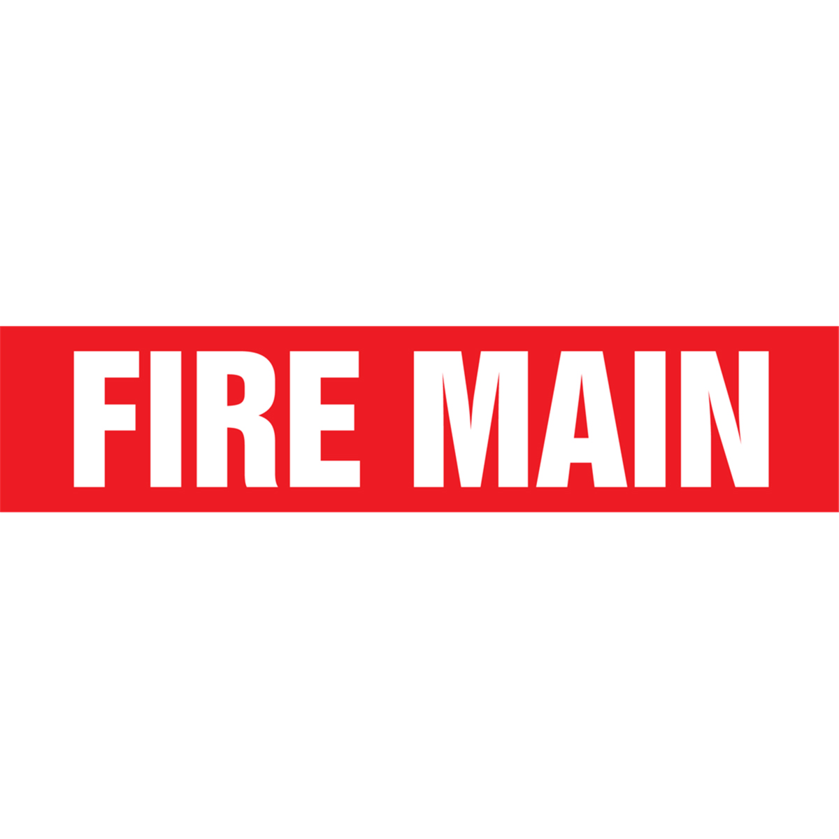 Self Stick Pipe Marker - Fire Main, 8 To 10 In Pipe Dia., Vinyl, Red, 4 X 24, RPK321SSH