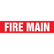 Self Stick Pipe Marker - Fire Main, 8 To 10 In Pipe Dia., Vinyl, Red, 4 X 24, RPK321SSH