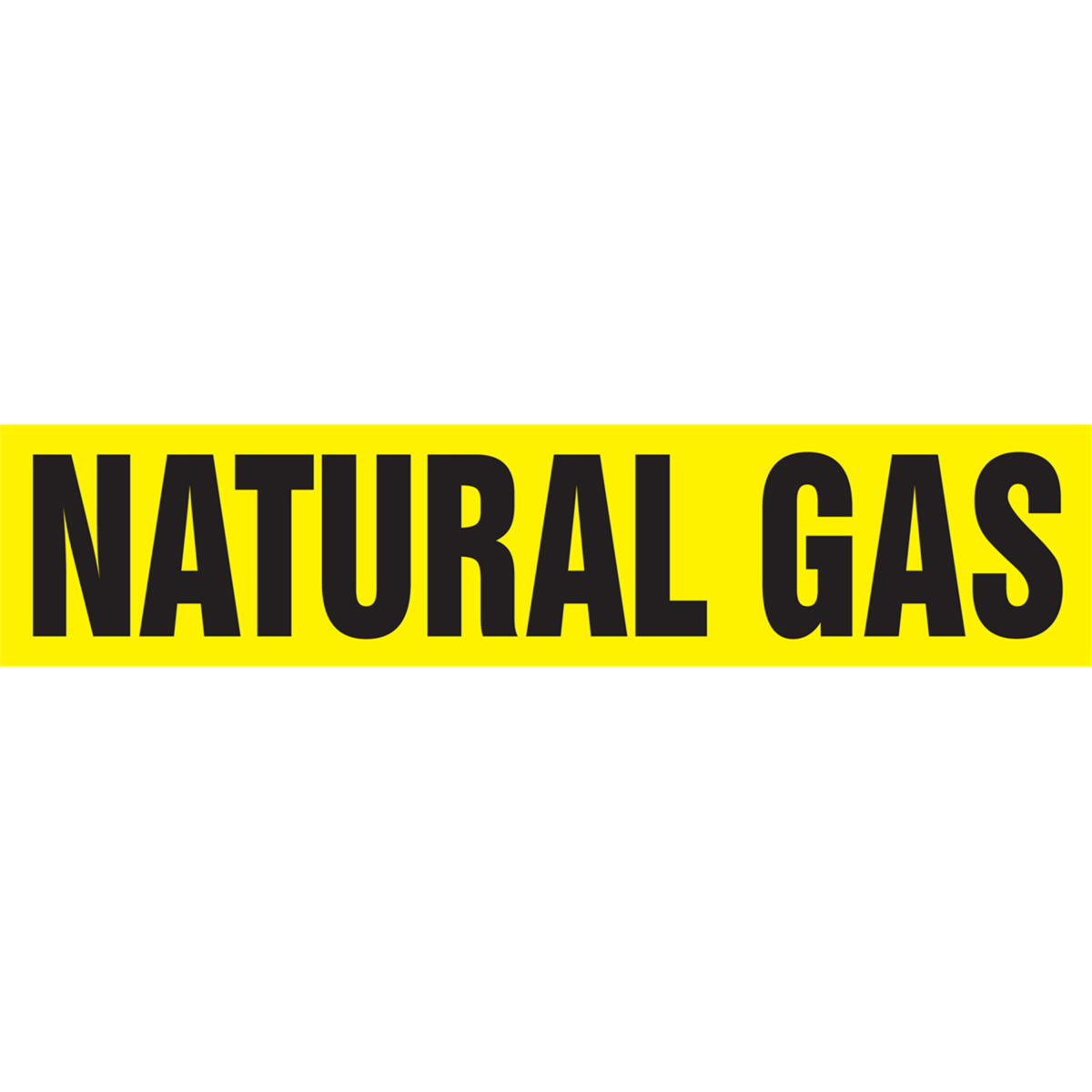 Snap Tite Pipe Marker, Natural Gas, 1-1/2" To 2" Pipe Dia., Vinyl, Blk/Ylw, RPK523STB