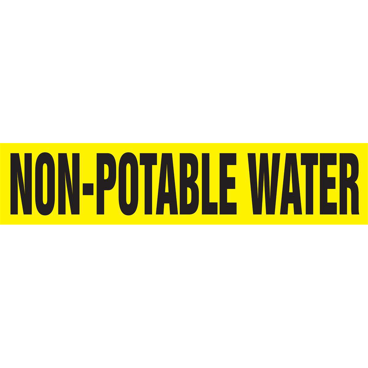 Snap Tite Pipe Marker, Non-Potable Water, 1-1/2" To 2" Pipe Dia., Vinyl, Blk/Ylw, RPK541STB
