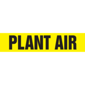 Self Stick Pipe Marker - Plant Air, 8" To 10" In Pipe Dia., Vinyl, Ylw, 4 X 24, RPK563SSH