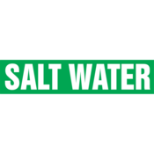 Self Stick Pipe Marker - Salt Water, Outside Dia. 8" - 10", RPK619SSH