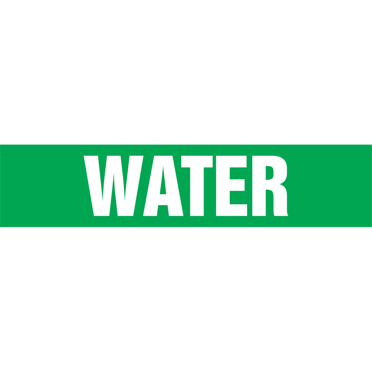 Self-Stick Pipe Marker, Water, 8" To 10" Pipe Dia., Vinyl, Wht/Grn, RPK735SSH