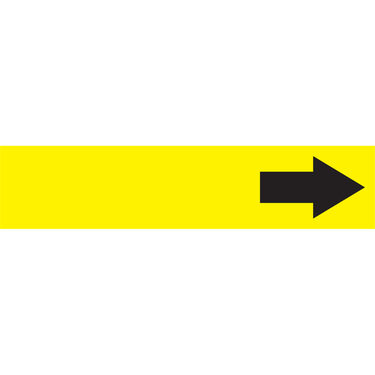 Self-Stick Pipe Marker, (Arrow), 8" To 10" Pipe Dia., Vinyl, Blk/Ylw, RPK763SSH