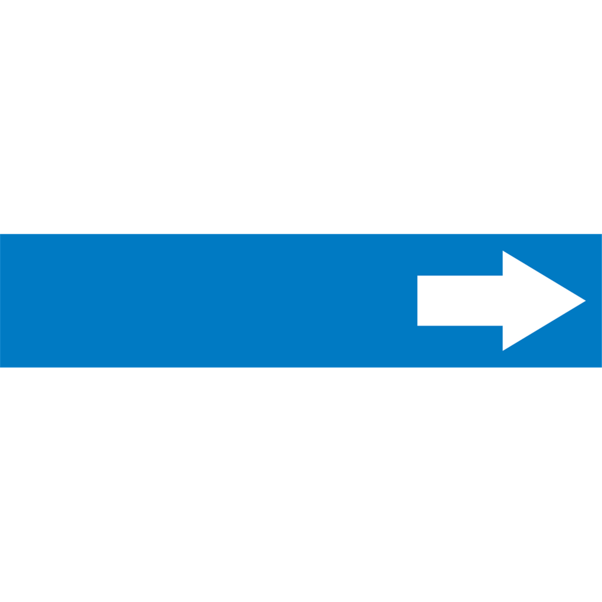 Self-Stick Pipe Marker, (Arrow), 8" To 10" Pipe Dia., Vinyl, Wht/Blue, RPK769SSH