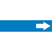 Self-Stick Pipe Marker, (Arrow), 8" To 10" Pipe Dia., Vinyl, Wht/Blue, RPK769SSH