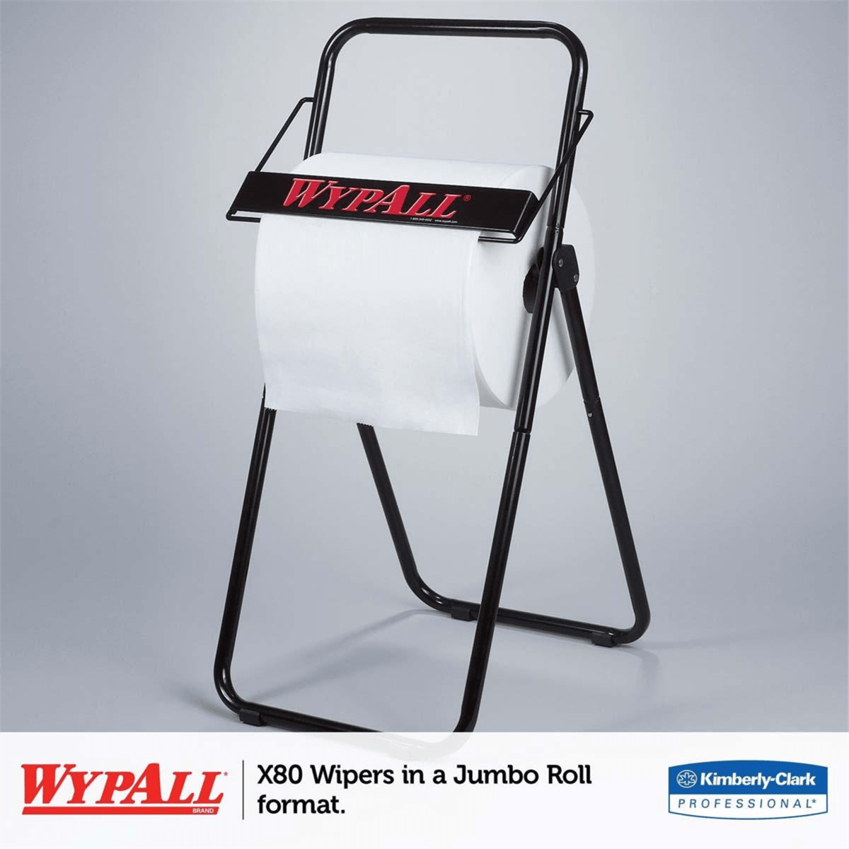 Kimberly-Clark Wypall X80 Wiper, 13.4" x 12.5", White-Jumbo, KCP-41025