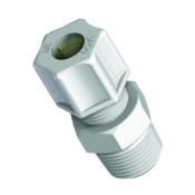 Jaco Plastic Tube Fitting, Male Connector, PP, 1/2" Tube x 1/2"NPT(M), 10-8-8-P-PG, Pack of 10