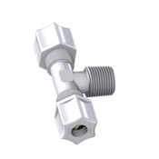 Jaco Plastic Tube Fitting, Male Branch Tees, PP, 1/2"x1/2" Tube x 1/2"NPT(M), 60-8-8-P-PG, Pack of 10