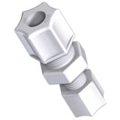 Jaco Plastic Tube Fitting, Unions, PP, 1/2" Tube x 1/2" Tube, 15-8-P-PG, Pack of 10