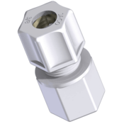 Jaco Plastic Tube Fittings, Female Connectors, PP, 1/2" Tube x 1/2" NPT(F), 25-8-8-P-PG, Pack of 10