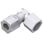 Jaco Plastic Tube Fitting, Female Elbows, PP, 1/2" Tube x 1/2"NPT(F), 45-8-8-P-PG, Pack of 10