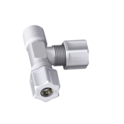 Jaco Plastic Tube Fittings, Male Run Tees, PP, 1/2" x 1/2" Tube x 1/2" NPT(M), 75-8-8-P-PG, Pack of 10
